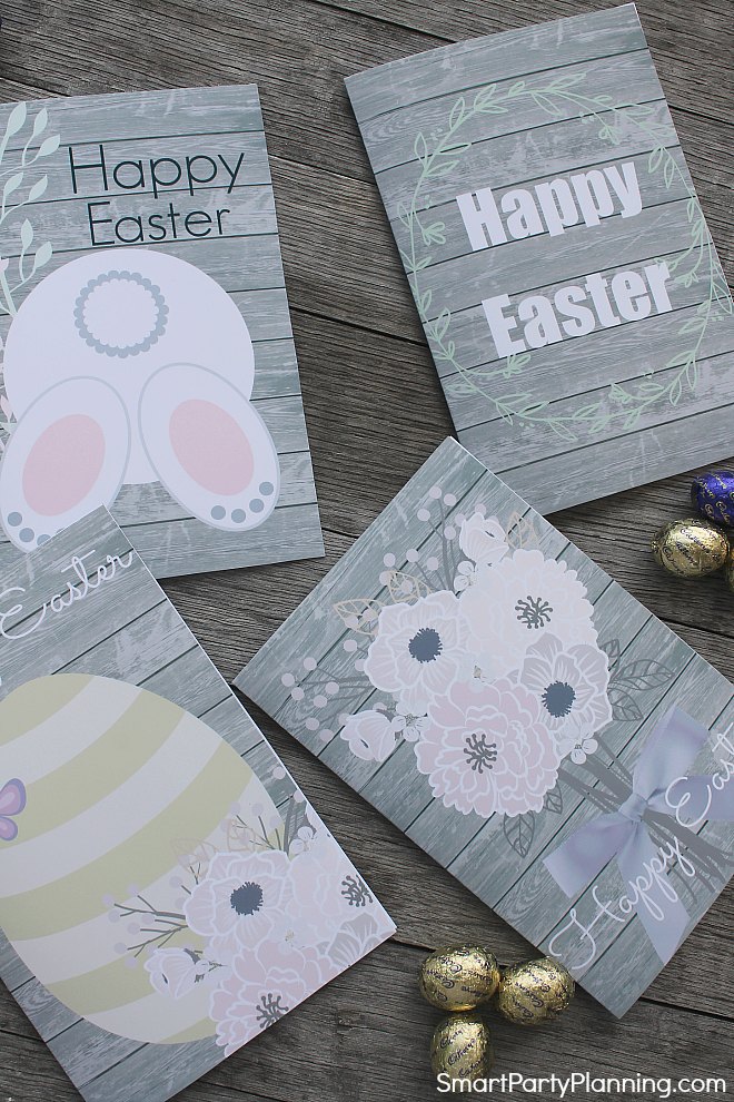 4 tarjetas de Pascua para imprimir