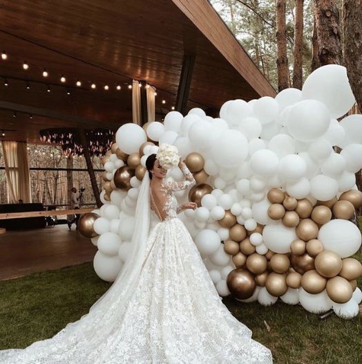 decoracion con globos para boda